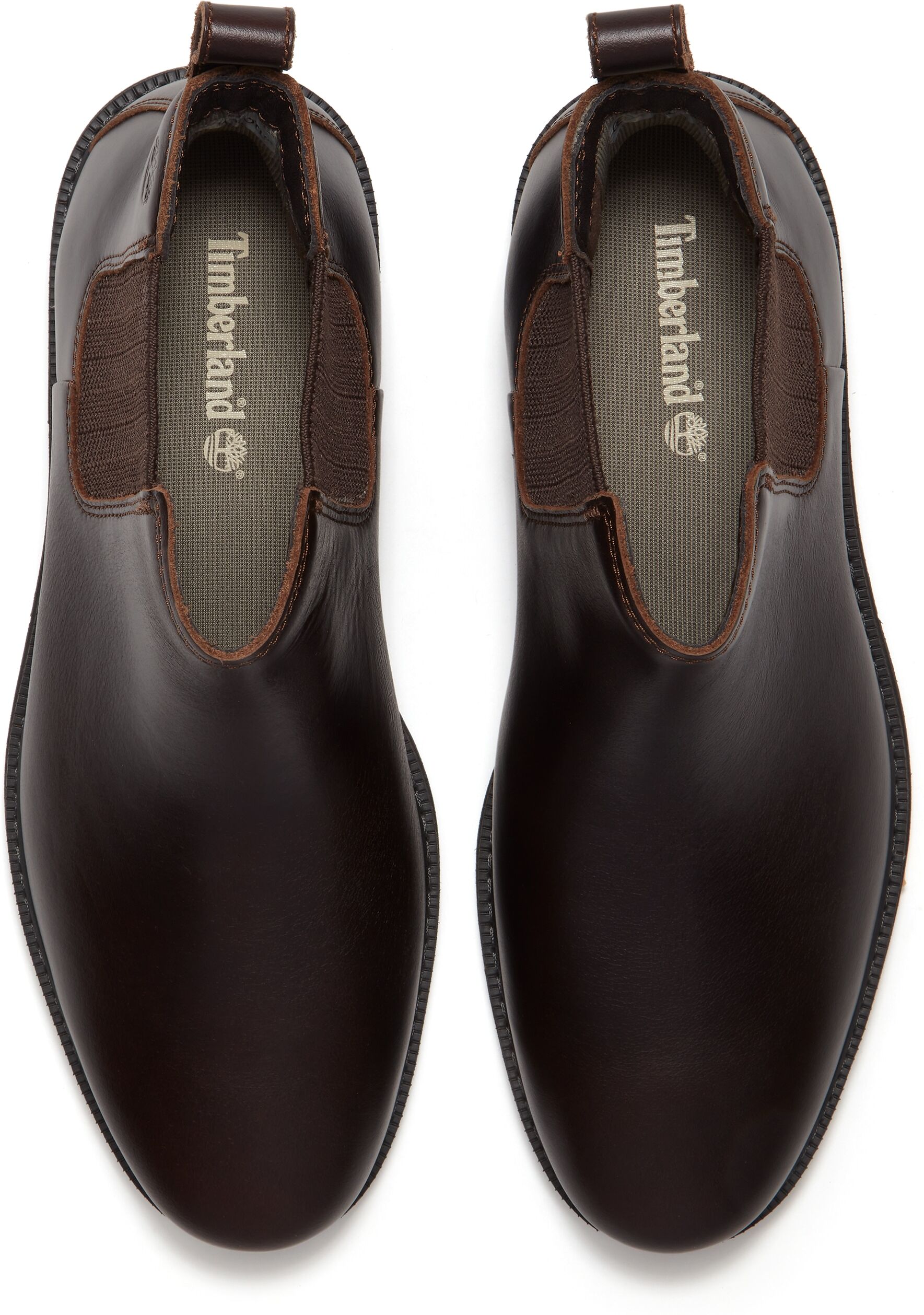 Chelseaboots TIMBERLAND "STORMBUCKS - MID CHELSEA BOOT", Herren, Gr. 47,5, Synthetik, braun (schwarz braun full grain), Leder, Schuhe Chelseaboots