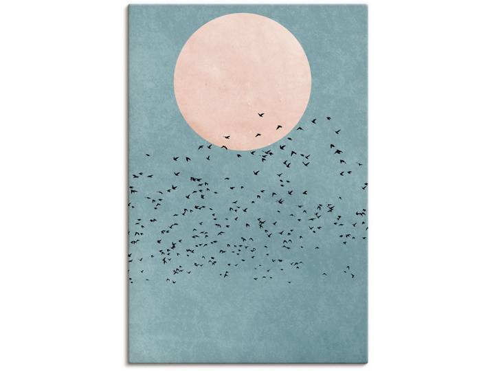 Leinwandbild ARTLAND Wegfliegen , grau (farbe bild(er): grau), B:80cm H:120cm, Bilder, Leinwandbild, auf Holzrahmen gespannt