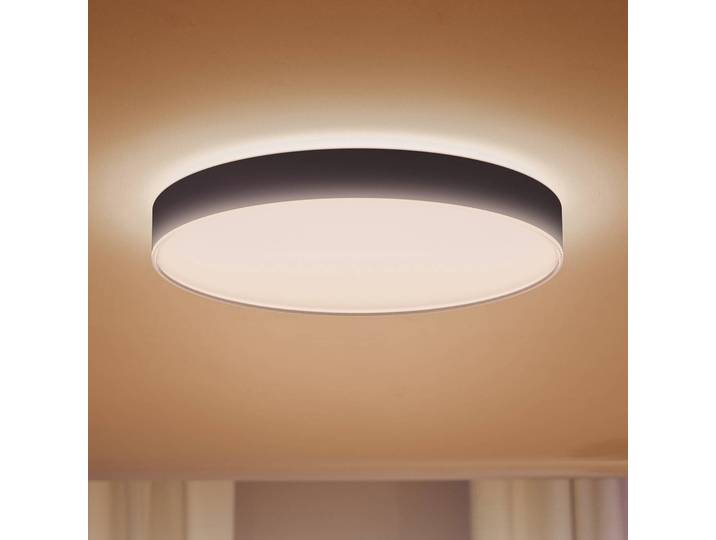 Philips Hue Smart Home Deckenlampe Hue, dimmbar, schwarz, für Wohn- / Esszimmer, Metall, Modern, Smart Home Deckenlampe