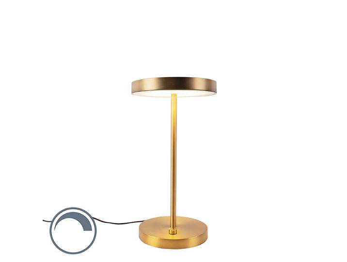 Lampe de table moderne bronze avec LED - Disco