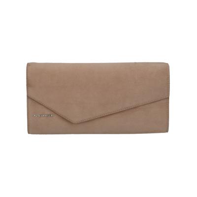 Clutch PETER KAISER "Peter Kaiser Taschen Veloursleder", Damen, Gr. onesize, beige (hazel), Veloursleder, Taschen
