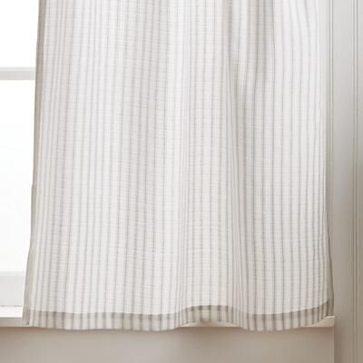 Martha Stewart Ticking Stripe 3-piece Curtain Tier and Valance Set