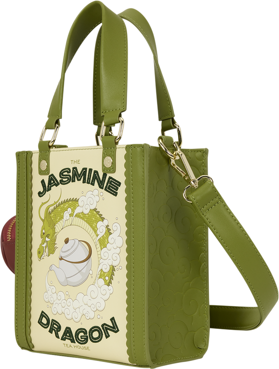 Loungefly Avatar: The Last Airbender Jasmine Dragon Mini Tote Crossbody Bag - Polyurethane, Nickelodeon Licensed, 17.1 cm x 19 cm x 8.2 cm