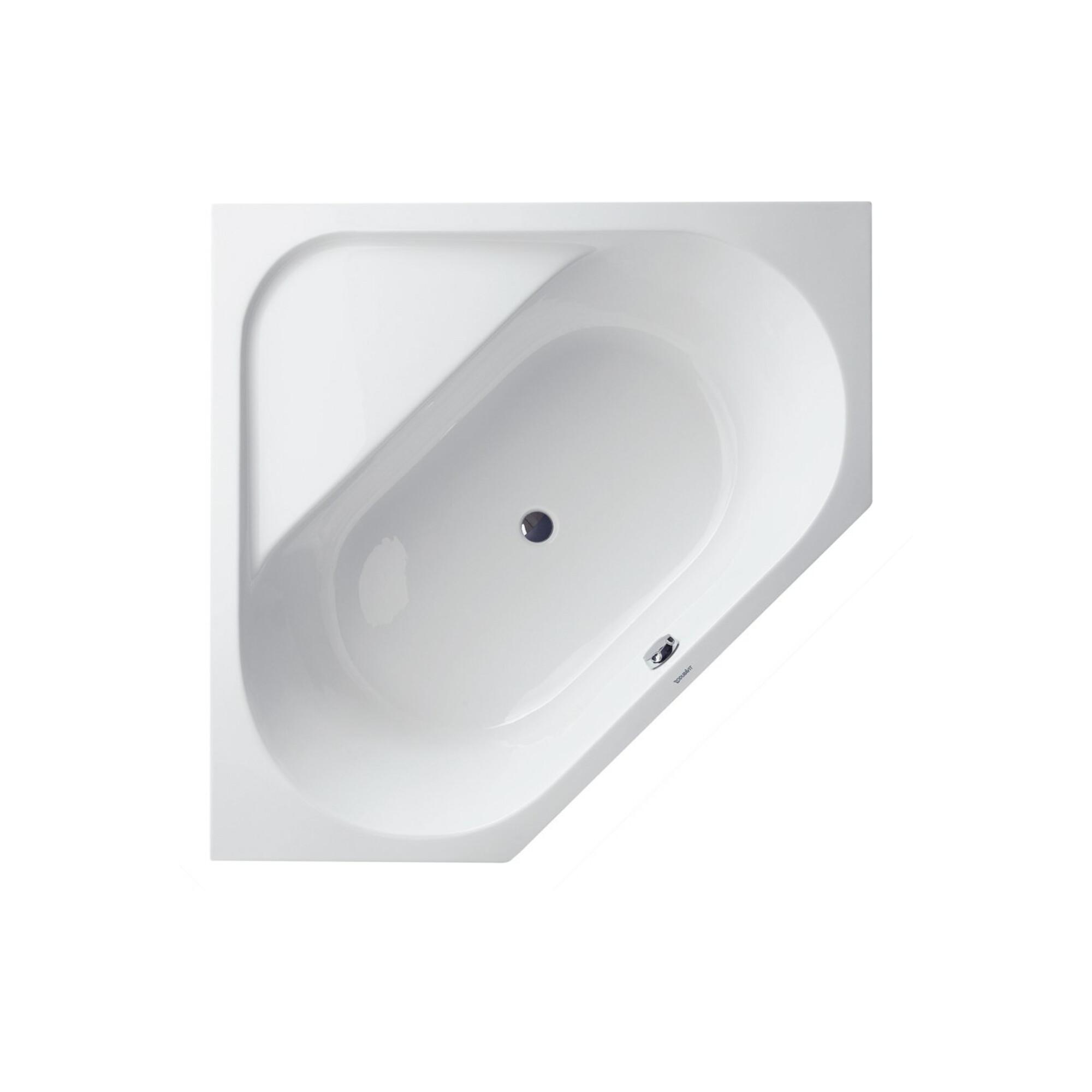 Duravit Eck-Badewanne D-Code 140x140x42cm, zentraler Abl, 2 RS, weiß (700137000000000)