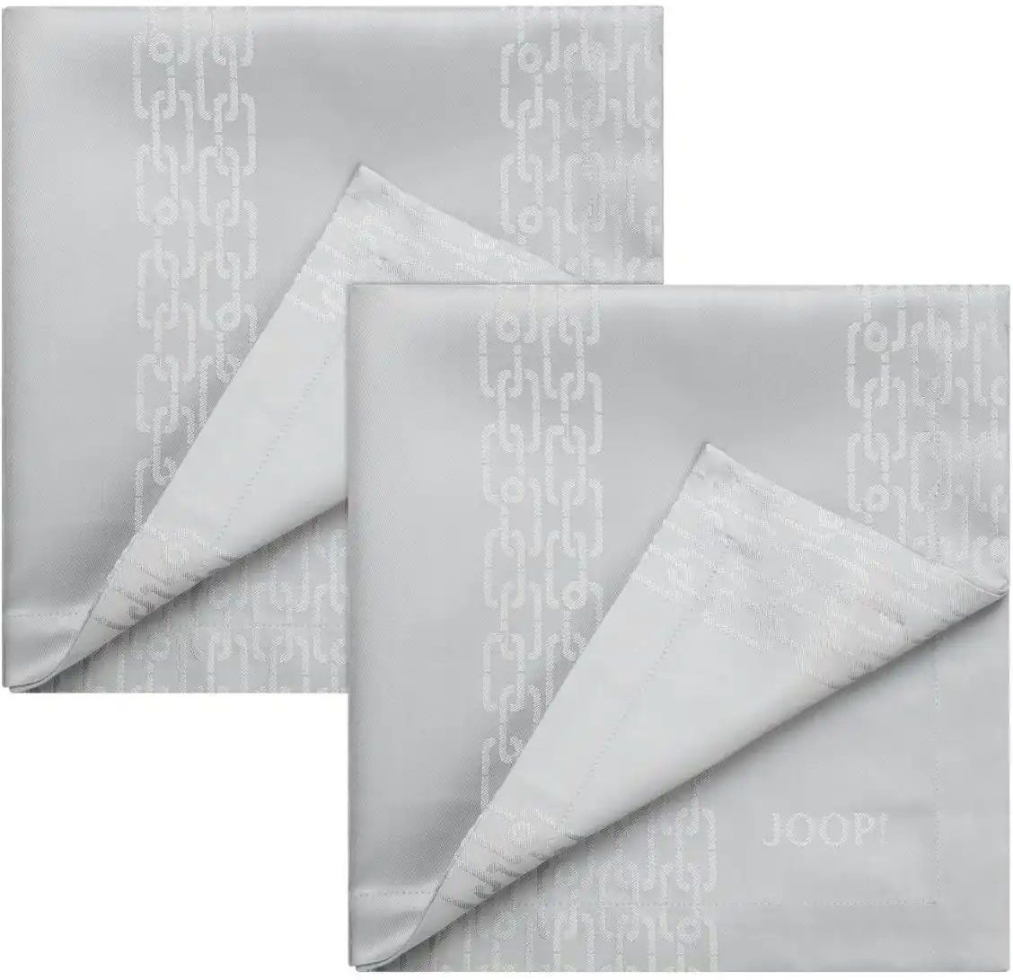 JOOP! Servietten 2er-Set Chains   ¦ silber ¦ Naturfaser ¦ Maße (cm): B: 50