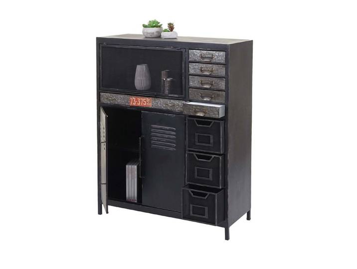 MCW Kommode MCW-F32, Neun Schubladen, Zwei Staufächer, Im Industriedesign
