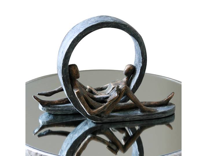 Skulptur Auszeit 33 x 24 x 15cm Braun