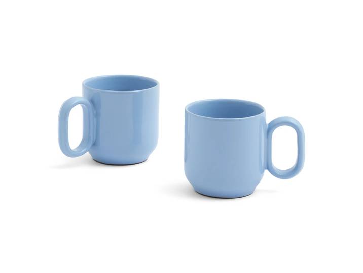 HAY - Barro Becher mit Henkel, hellblau (2er-Set)