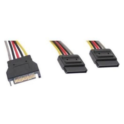 PremiumCord SATA-Stromkabel (Y) zur Festplatte (2xF/1xM, 16cm, Gabel) (16 cm, SATA) (KFSA-11)