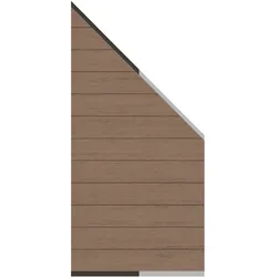 TraumGarten System WPC Classic Zaun-Anschluss-Set Mandel