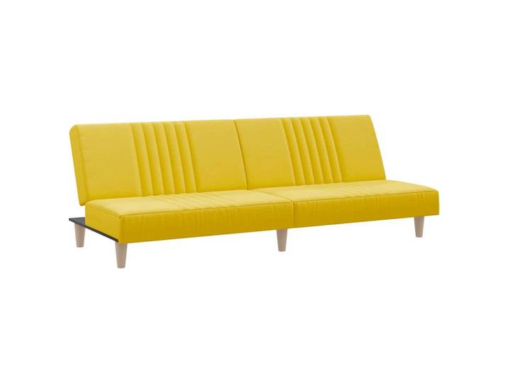 vidaXL Sofa Schlafsofa Hellgelb Stoff