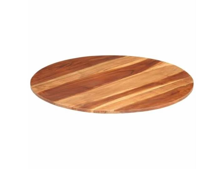 POUFGDR Runde Tischplatte aus massivem Akazienholz, 80 cm Langlebiges tropisches Holz, leicht zu reinigen, rustikaler Charme, für Restaurant oder Haus