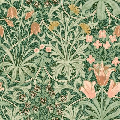 William Morris at Home Woodland Weeds Forest Wallpaper - N/A