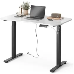 Vicco, Schreibtisch, Schreibtisch Elevate, Weiss/Schwarz, 180 x 57.5 cm (120 x 70 x 120 cm)