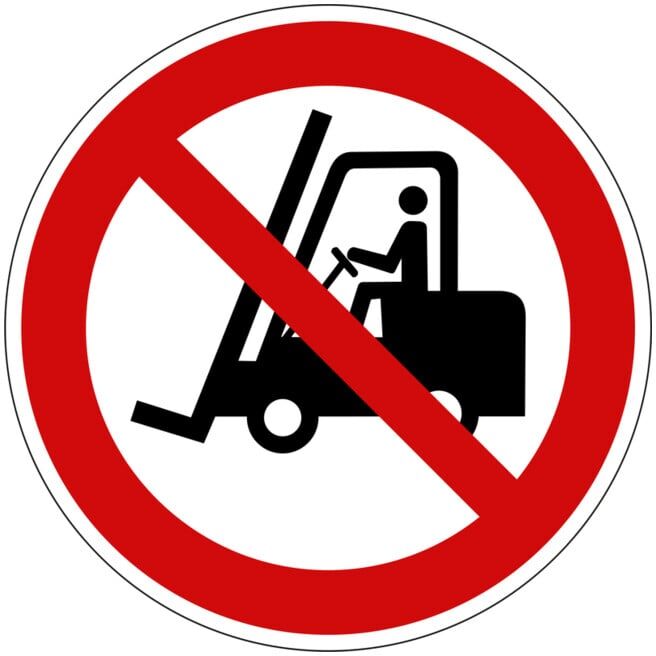 Panneau d'interdiction Eichner Interdit aux chariots de manutention PVC (9225-10050-031)