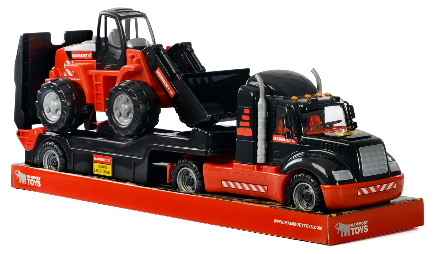 Mammoet Toys Cavallino Torpedo speelgoed vrachtwagen met graafmachine