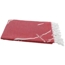 my Hamam Handtuch Hamamtuch als Strandtuch "Marmor" | rot