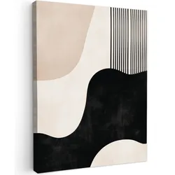 LEINWANDBILD Abstrakt - Japandi - Beige - Modern Room Decor 30x40 cm