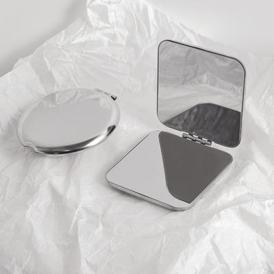 Fusion Finds Compact Makeup Mirror Travel Makeup Mirror Double Sided Stainless Steel Pocket Mirror 2pcs