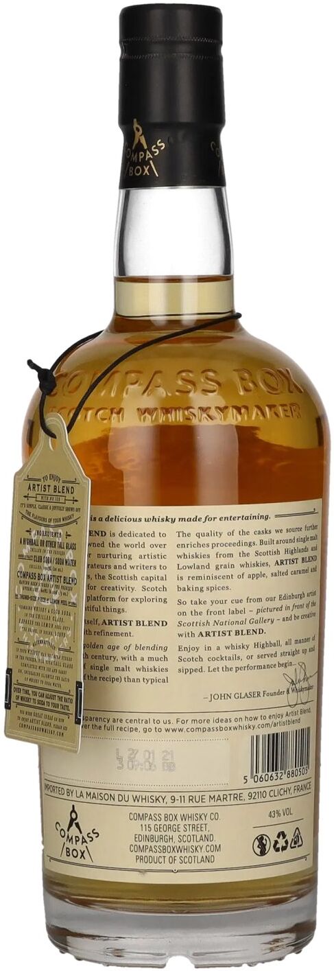 Compass Box ARTIST BLEND Scotch Whisky 43% Vol. 0,7l