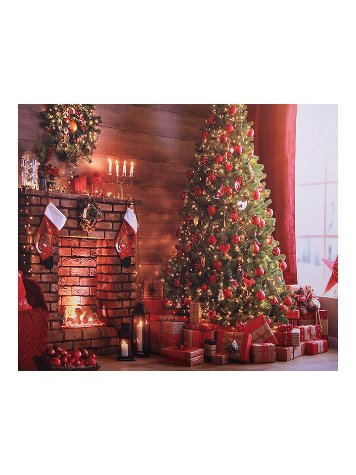 Clayre & Eef Wandteppich "Weihnachtsbaum" in Bunt - (L)180 x (B)210 cm - onesize