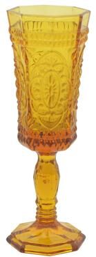 10 Strawberry Street Vatican Amber Flute Glass (Set of 6)