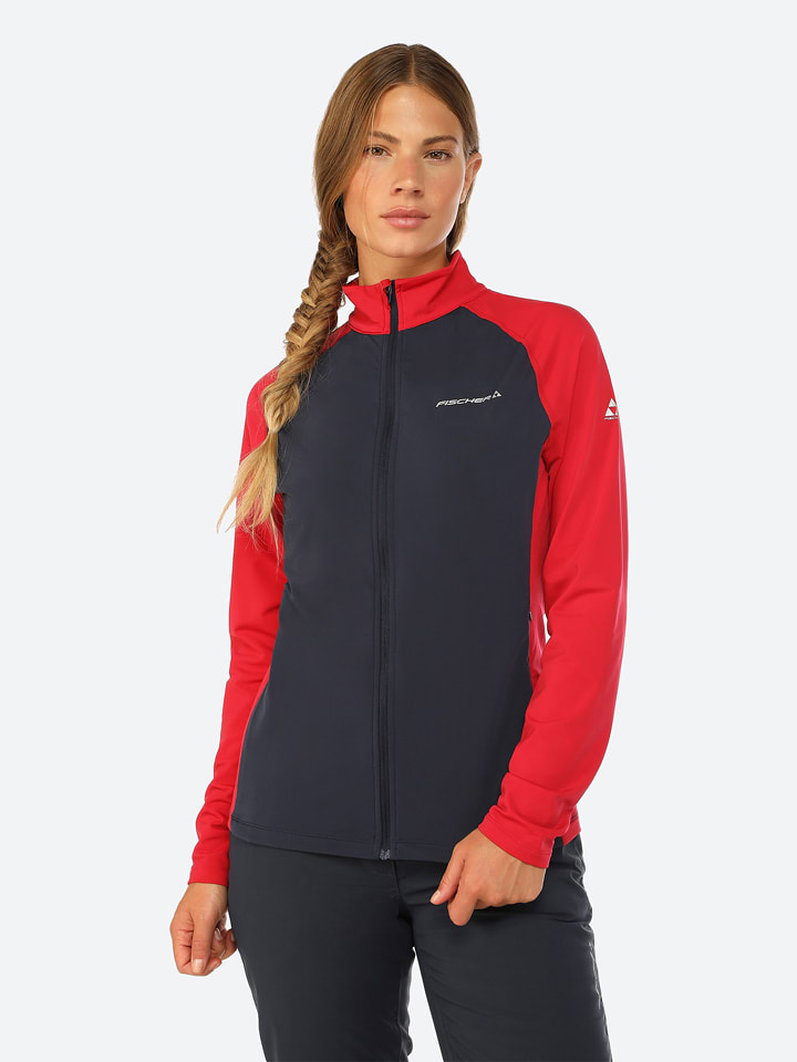 Fischer Funktionsjacke "El Flex" in Rot/ Dunkelblau - S