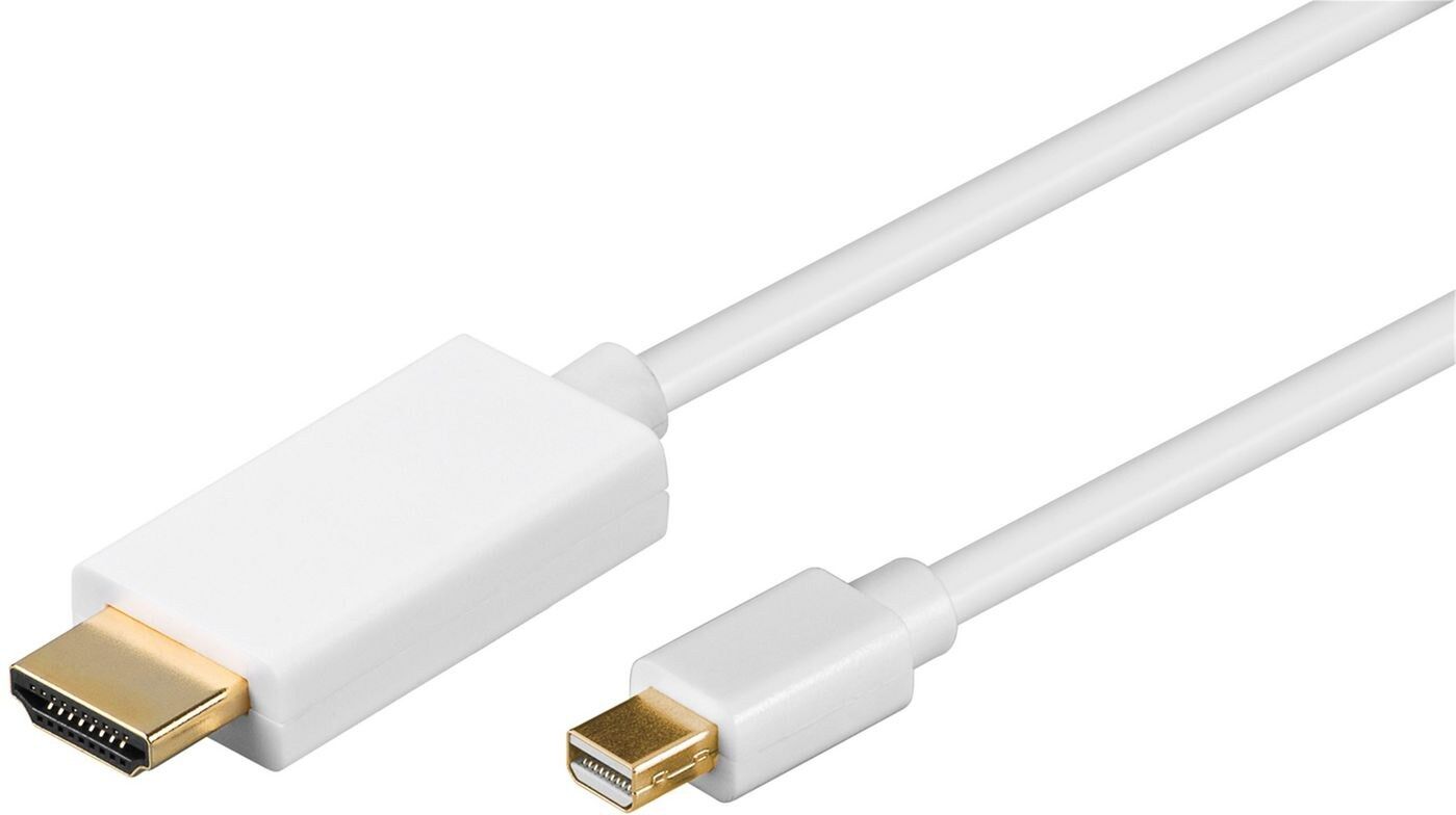 MicroConnect Mini DisplayPort to HDMI Cable, 1080p, 1m, White