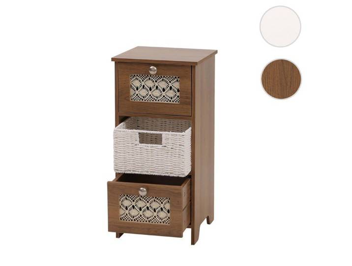 Commode HWC-O75 Bois Mélamine 63x30x30cm marron