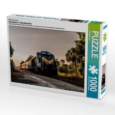 CALVENDO Puzzle Ein Motiv aus dem Kalender Eisenbahn in Nordamerika | 1000 Teile Lege-Größe 64 × 48 cm Foto-Puzzle für glückliche Stunden