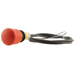 Eaton 185176 NOT-HALT-/NOT-AUS-Taste, Pilzform, 38 mm, Drehentriegelung, 2 Ö, Kabel (schwarz) mit offenem Ende, 4-polig, 1 m C22-PVT-K02-P62