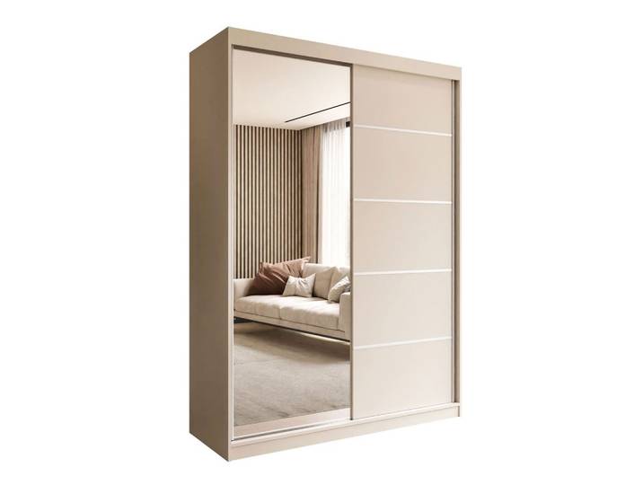 KLEIDERSCHRANK CAMARO II PLUS Kaschmir mit Spiegel 150 cm