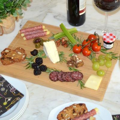 Picnic at Ascot NCAA West Virginia Mountaineers Bamboo Cheese & Charcuterie Board