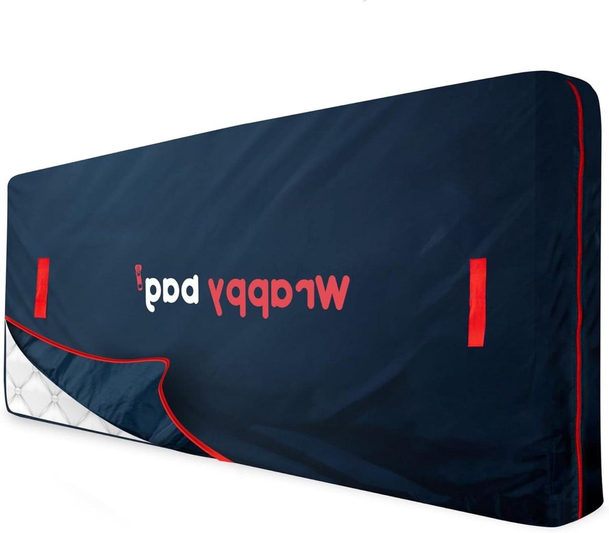 Blauwe waterdichte matrasopberghoes met vier handvatten voor verhuizen en opslag, 70 x 140 cm