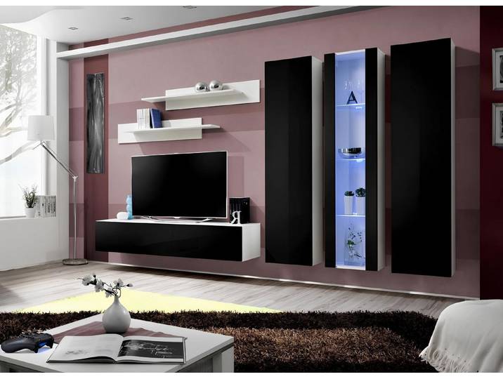 Xlmoebel Wohnwand Luxuriöses 6-teiliges Designer Möbelset für das Wohnzimmer, Made in Europa