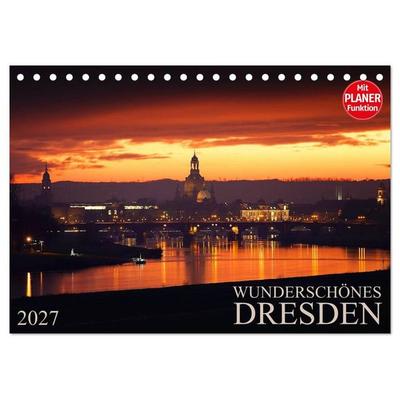 Wunderschönes Dresden (Tischkalender 2027 DIN A5 quer), CALVENDO Monatskalender