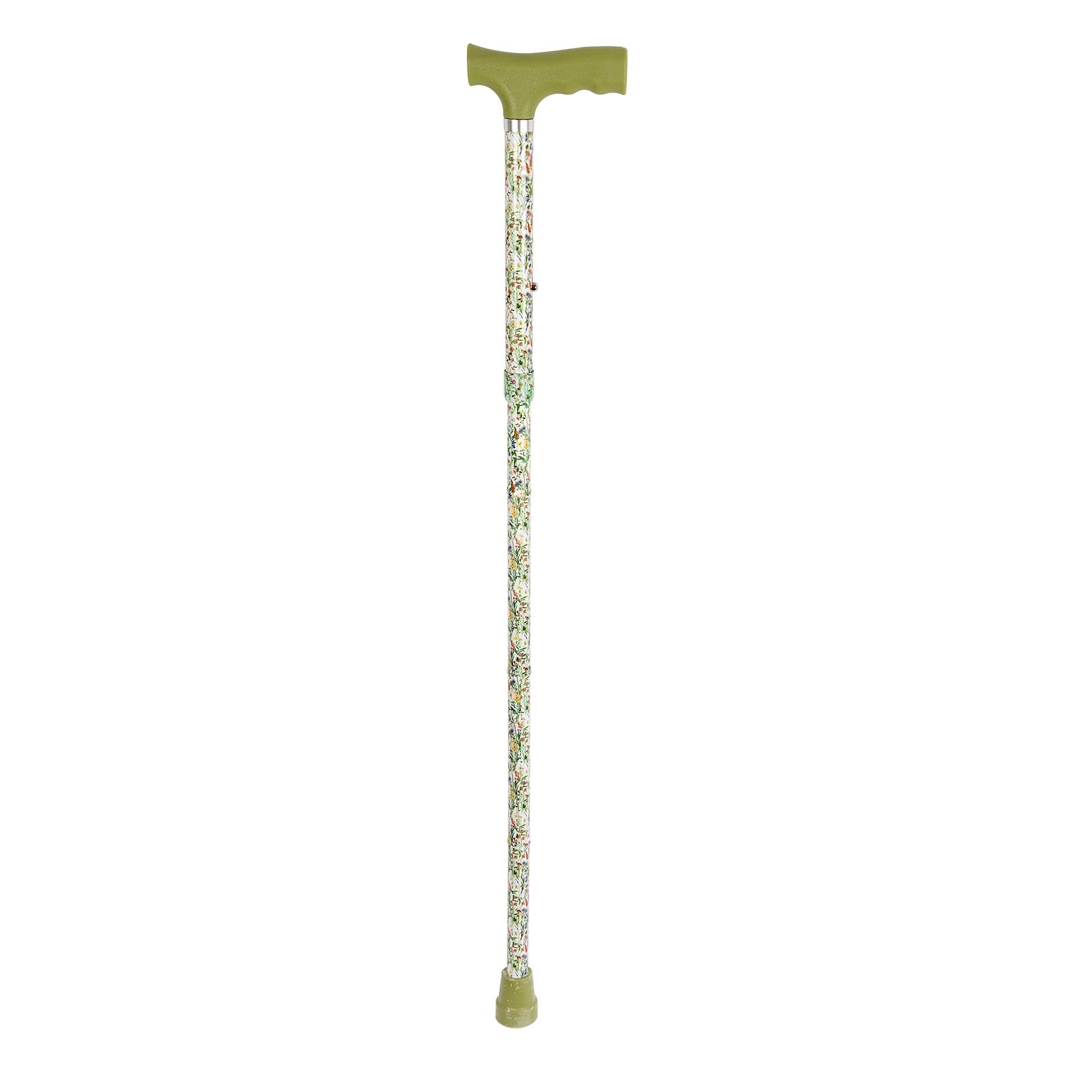 Vital Comfort Reisestock faltbar, Wildblumendesign, grün