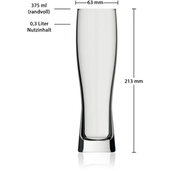 Rastal Monaco Slim Weizenbierglas 0,3 l 120er Set