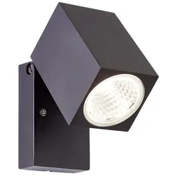 BRILLIANT Burk LED Außenwandstrahler schwarz   1x LED integriert, 6W LED integriert, (Lichtstrom: 600lm, Lichtfarbe: 3000K)
