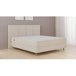 BRUNO Boxspringbett Premium 240x200cm in Beige | Matratzen-Härtegrad: Links H2 / Rechts H2 | mehrfach ausgezeichnet in Design & Qualität