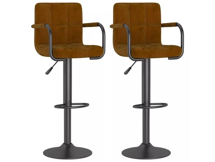 VidaXL - Barhocker samt, One Size, Braun