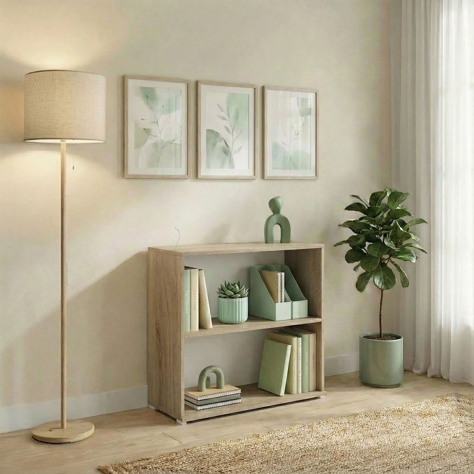 garneroarredamenti Libreria 80x72h cm moderna rovere Time F