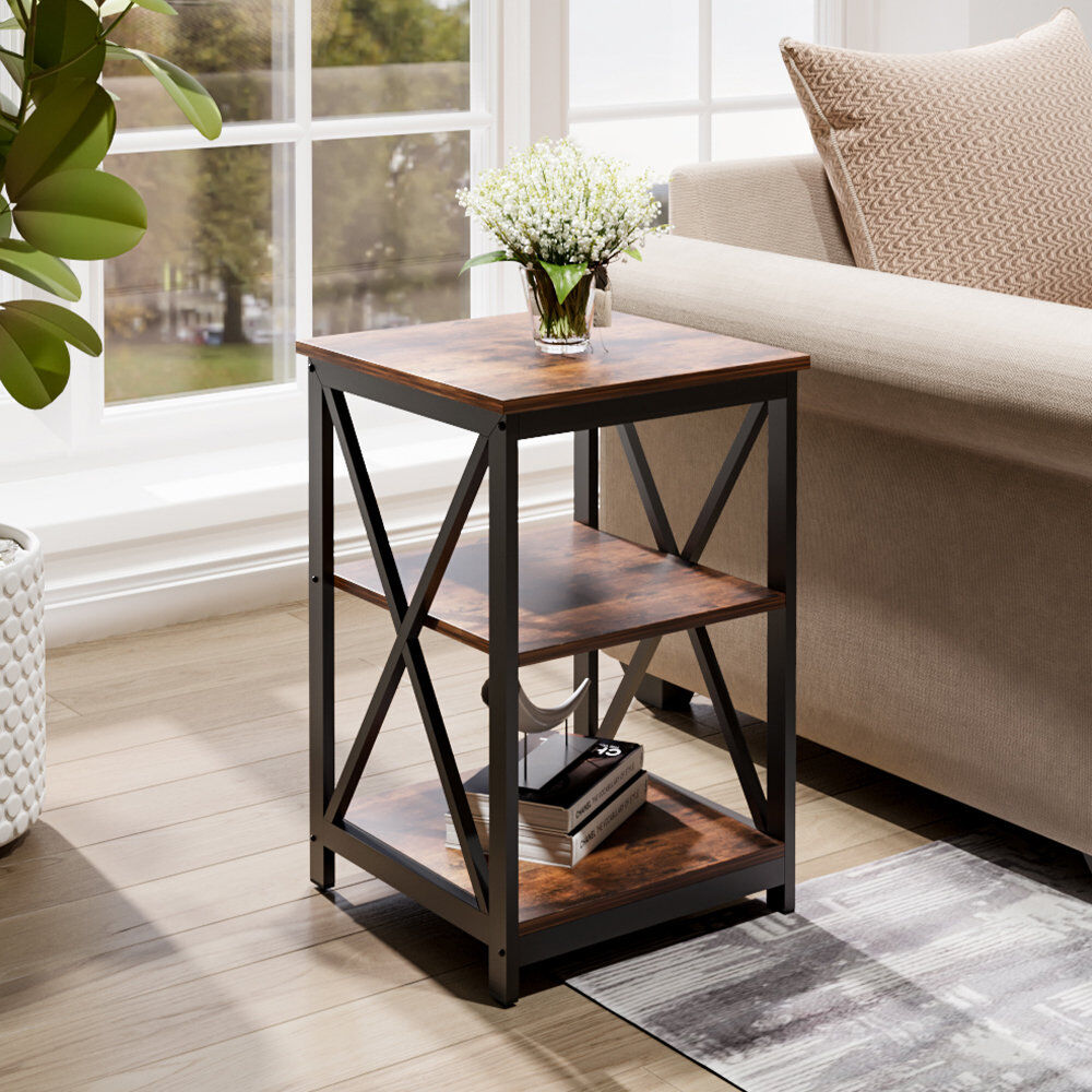 Rio Alwaleed End Table Brown 60cm H X 40cm W X 40cm D