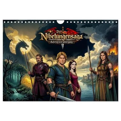 Die Nibelungensaga - Aufstieg und Untergang (Wandkalender 2027 DIN A4 quer), CALVENDO Monatskalender