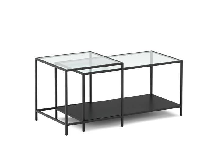 Beistelltisch Glas NITE 2-teilig schwarz