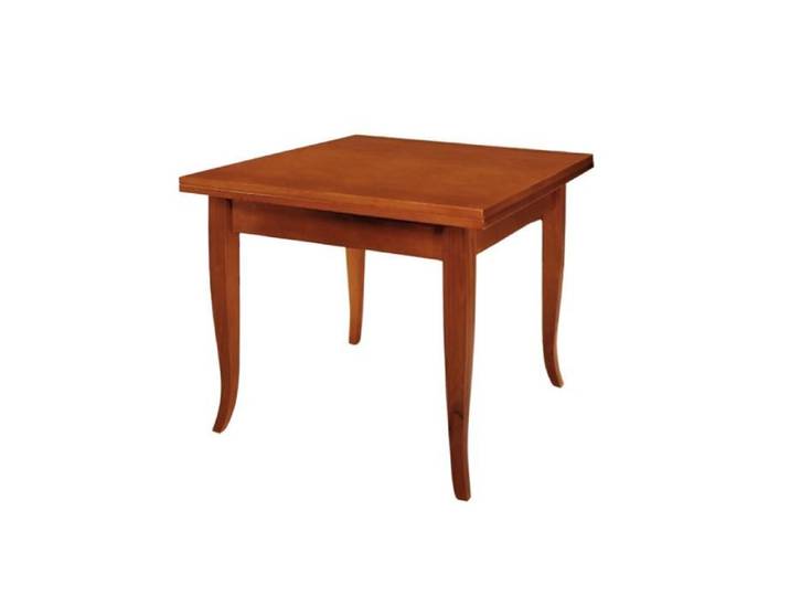 Table pliante carrée finition CERISE mesurant 90x90 cm rallongée 180 cm