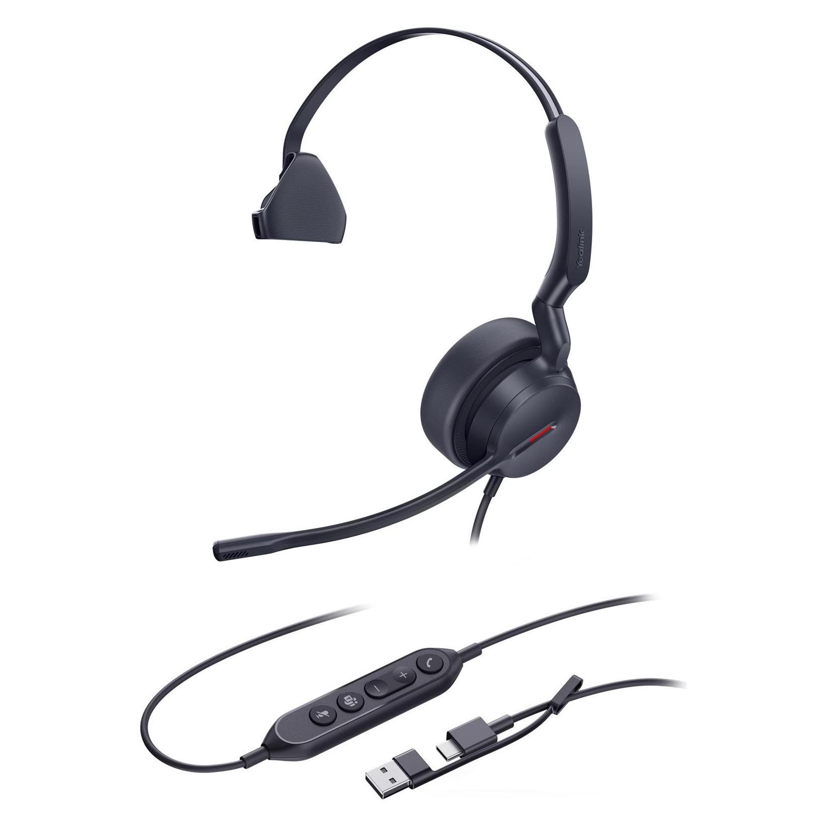 Yealink UH44 Mono Teams USB-C/A (Kabelgebunden, USB-A, Microsoft Teams) (UH44 MONO TEAMS USB-C/A)