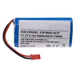 Akku für Saugroboter Ecovacs CEN250, ML009, V700, wie ICR18650 3S1P, Li-Ionen, 11,1 V, 3,4 Ah