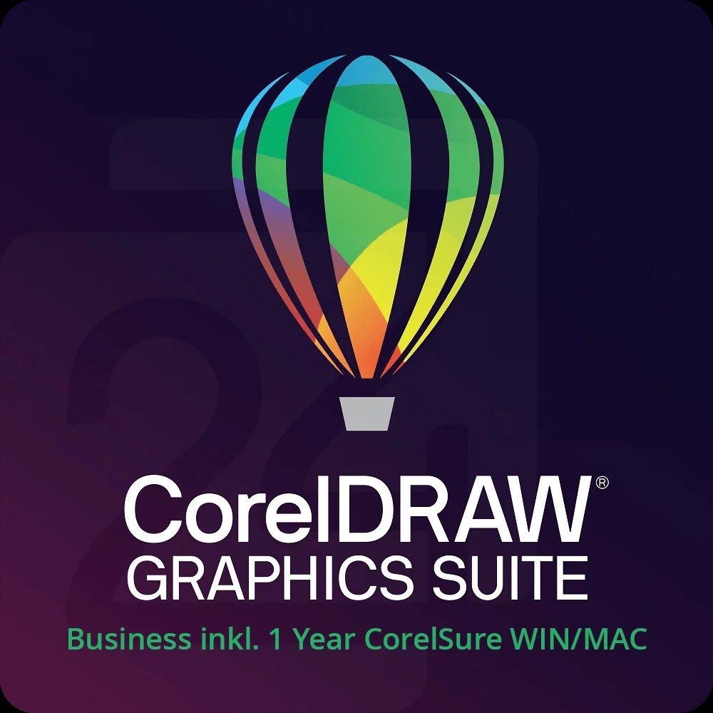 CorelDRAW Graphics Suite 2024 Business inkl. 1 Jahr CorelSure WIN/MAC 5 - 50 User 1 Jahr LCCDGS2024ENT12