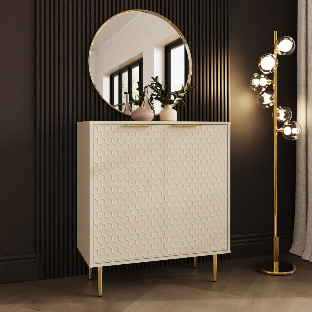 Kitsco 76.3 cm W Sideboard Ivory 88.2cm H X 76.3cm W X 39cm D